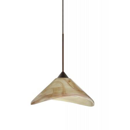Besa Lighting Besa Pendant Hoppi Bronze Mocha 1x3W LED 1XC-191383-LED-BR
